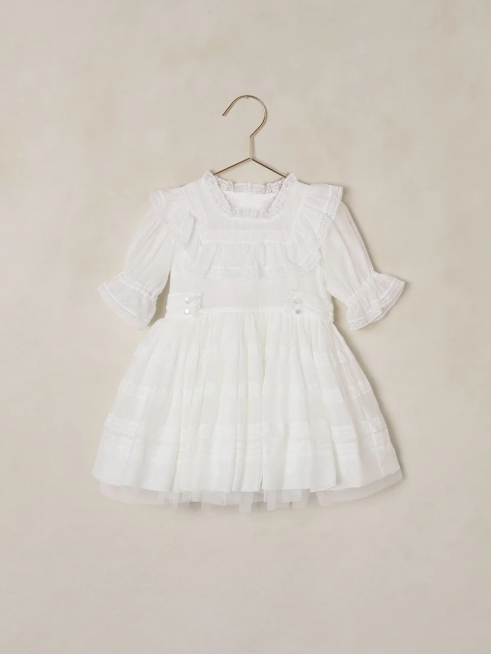 Noralee Kit Dress in White - toddler girl size 2Y